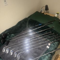 Full Set! Strata 9-PW irons 3 Wood,5 Hybrid, Driver, Covers Included, And New Strata Bag (not pictured) 