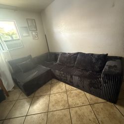 Boneless Black Couch 