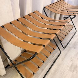 Modern Leather Strap Bench Set (2) – Entryway / End of Bed