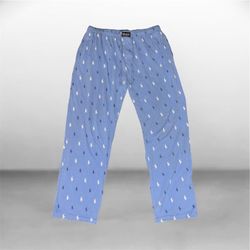 Polo Ralph Lauren Pajama Pants Mens Sz L Blue All Over Pony Pattern Lounge