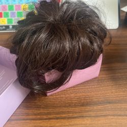 Faux Hair Brown Bun