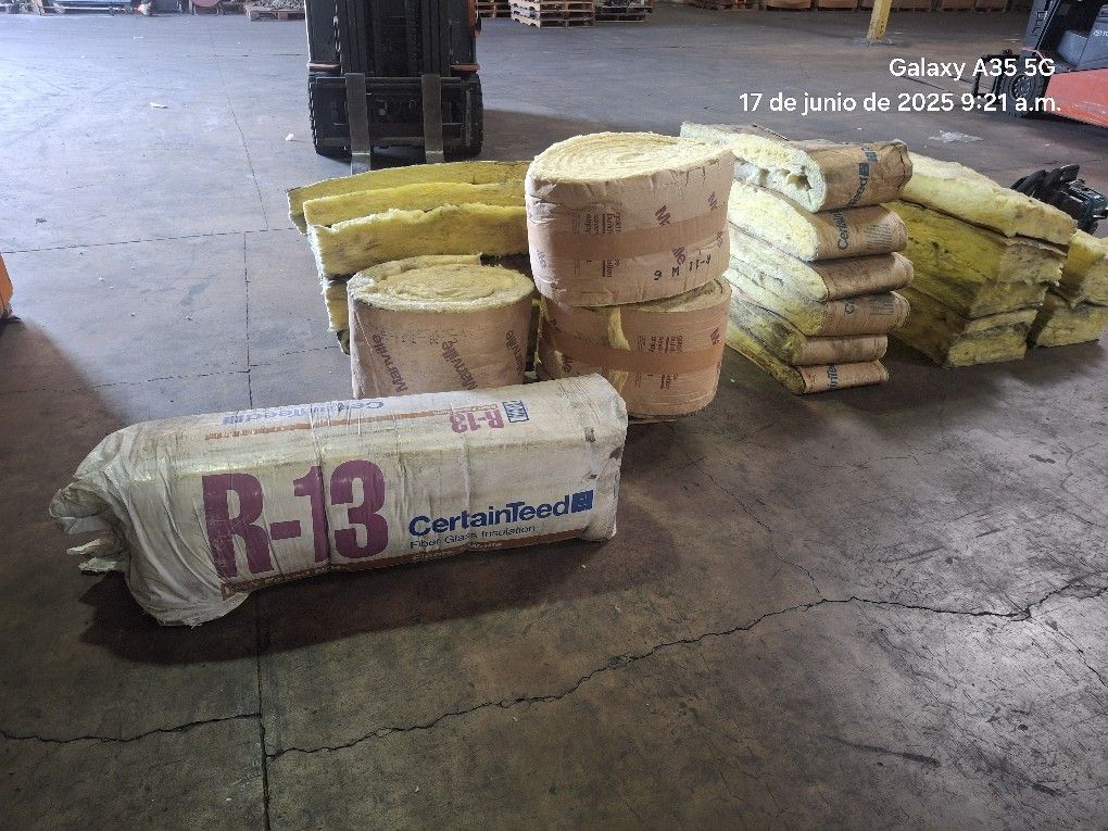 Insulation is all new, just a few pieces are dusty, but all the rolls are new. All for $100.