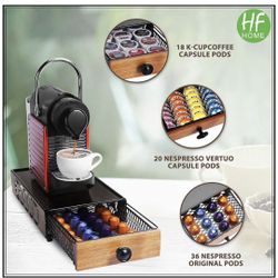 Coffee Pod Holder Storage Drawer for K-Cups