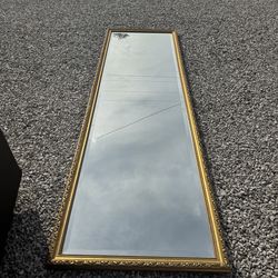 Gold ornate frame full length mirror