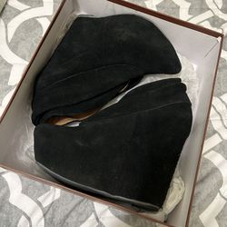 Jeffrey Campbell 7” Black Suede Boots Size 7.5