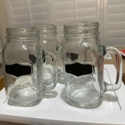 Chalk Mason Jar Mugs