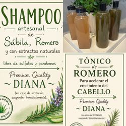 Shampoo y tónico de Sábila Romero Rosemary