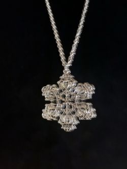 Silver Snowflake Pendant Necklace