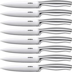 Aiheal Serrated Steak Knife Set 8pc With Gift Box