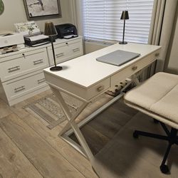 Desk And File Cabinets
