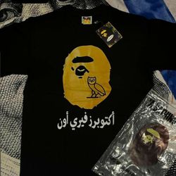 Bape X Ovo Black Shirt Size Small