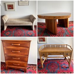 Vintage Dresser Bench Table Dining Set 