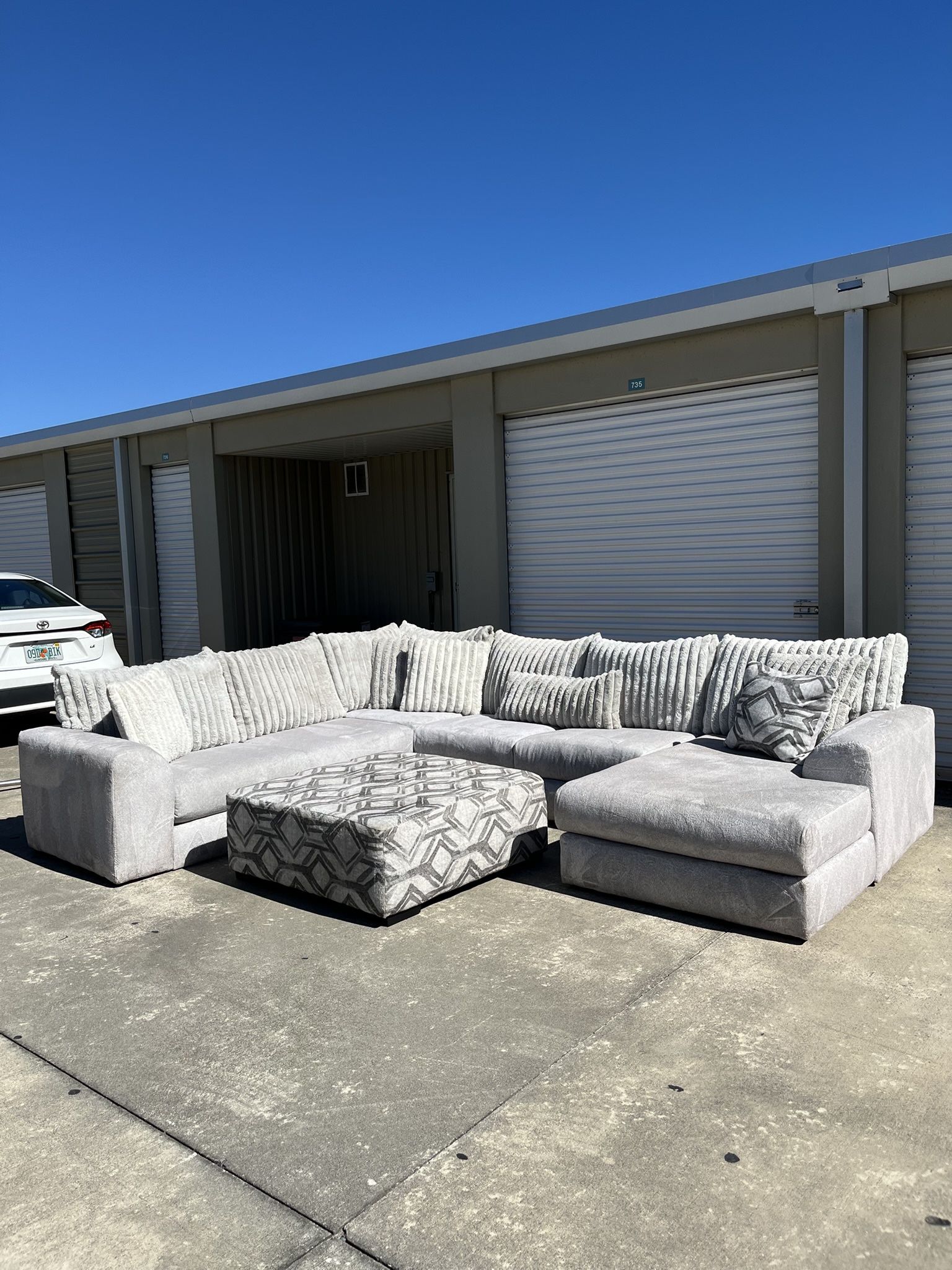 White sectional couch