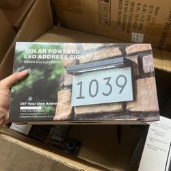 Solar Powered Led Address Sign