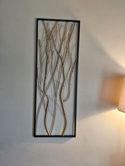 Metal branch wall decor panels (set of 2) -Mid-Century Modern (MCM) style
