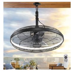 Outdoor Ceiling Fans with Lights, 20'' Gazebo Fan