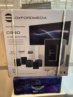 Entire Media Room Electronics All Brand New Including Oxformedia Surround Sound, LX Smart Projector And 72” Screen