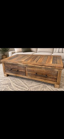 Wooden coffee table
