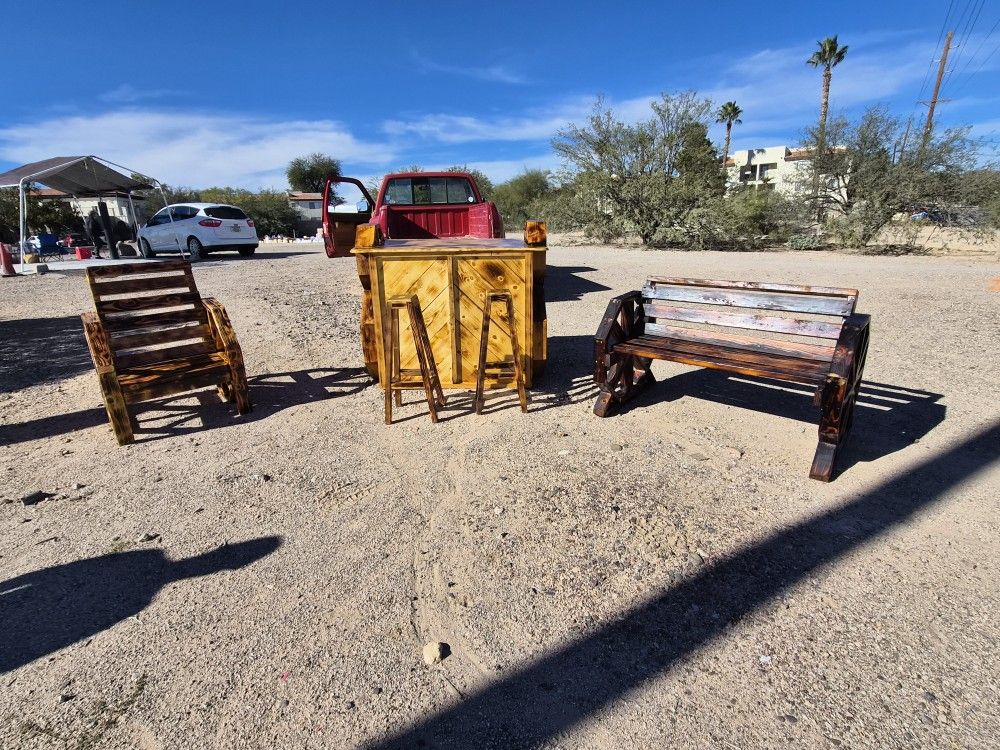 Cantina Bar, Bench And Chair For Sale