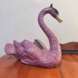Vintage Pink Swan 16.5”H