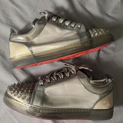 Christian Louboutin Gray Louis Junior X-Ray Low Top Sneakers Size 40EU/7M US