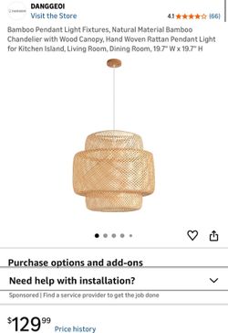 NEW: DANGGEOI Natural Bamboo Pendant Light