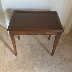 2  Brown Wood End Tables With Drawers 