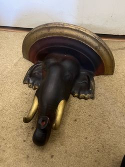 Vintage Elephant Wall Mount Sconce shelf decor