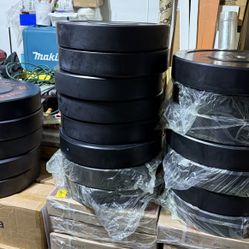 55lb Olympic Bumper Weight Plate Pair