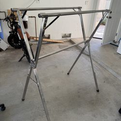 Clothes Drying Rack, 2-Tier Telescopic Laundry Dryer Rack, Stainless Steel Foldable Good Condition