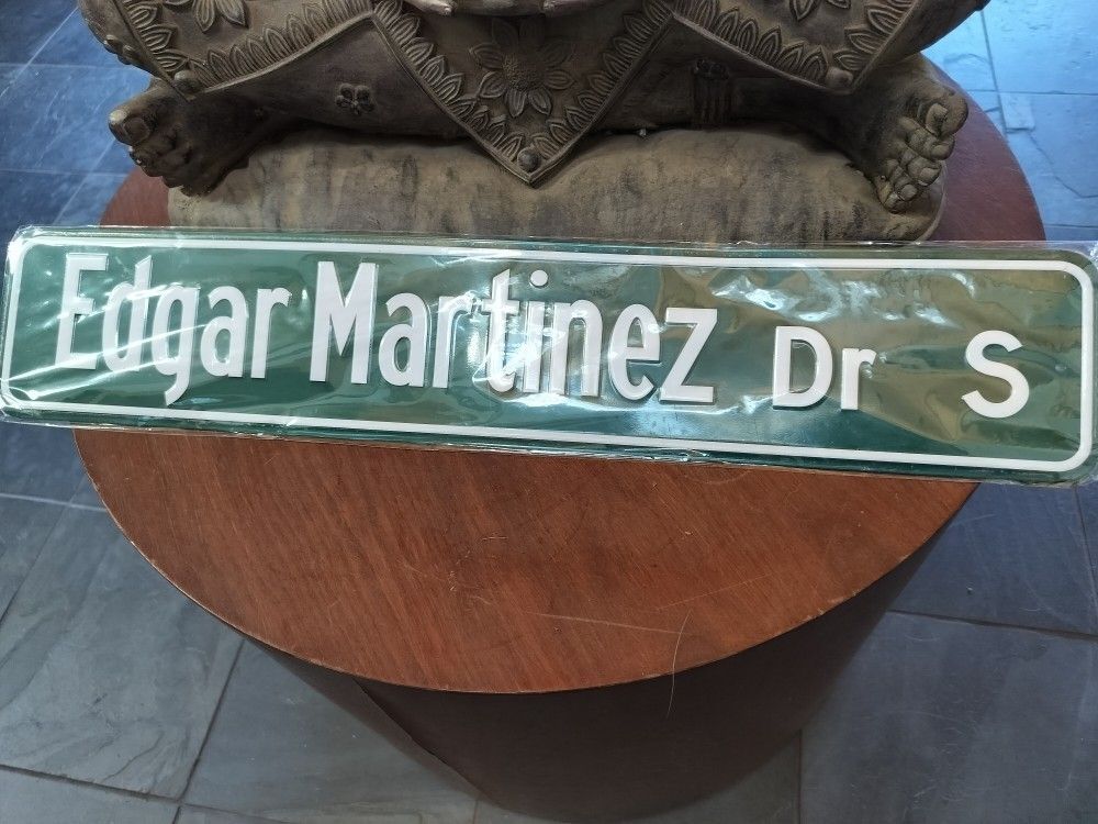 Edgar Martinez Metal Street Sign