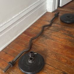 Olympic Exercise Bar And Weights 