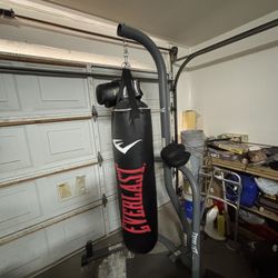 Everlast 100lbs Punching Bag And Stand 