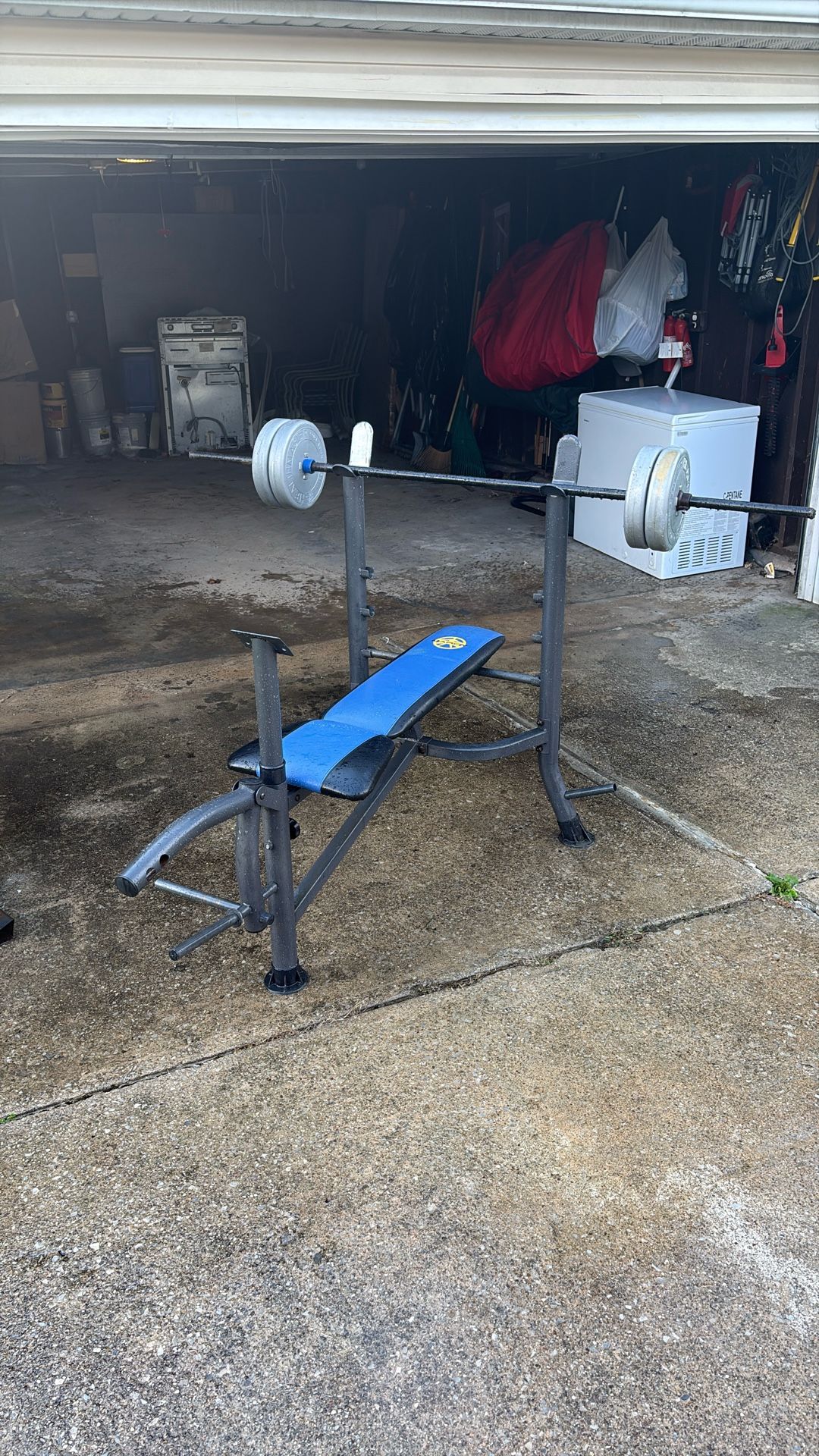 work out bench (weights included ) serious inquiries only 