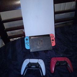 PS5 And Nintendo Switch 1 Plus 2 PS5 Controllers