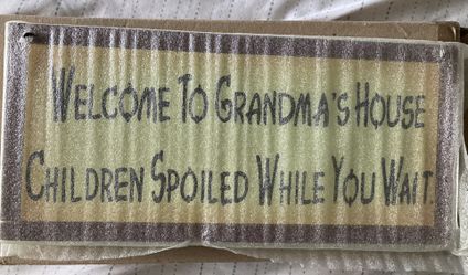 Welcome 2 Grandmas House Wooden Sign 