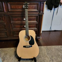Fender Squier Acoustic Guitar With Stand