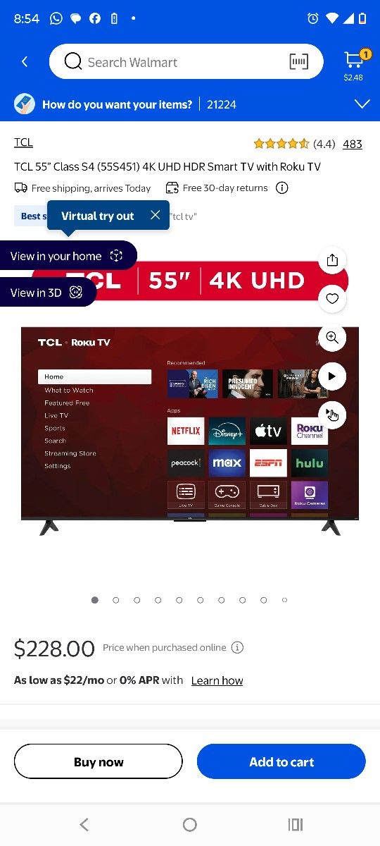 55 Inch Raku Tv