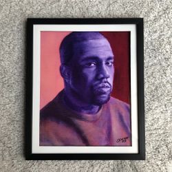 KANYE WEST 8.5X11" FRAMED PRINT