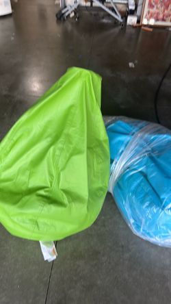 Green and blue bean bag for flexible seating