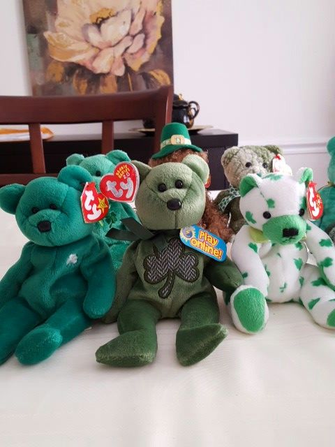 St. Patricks ty beanie bears