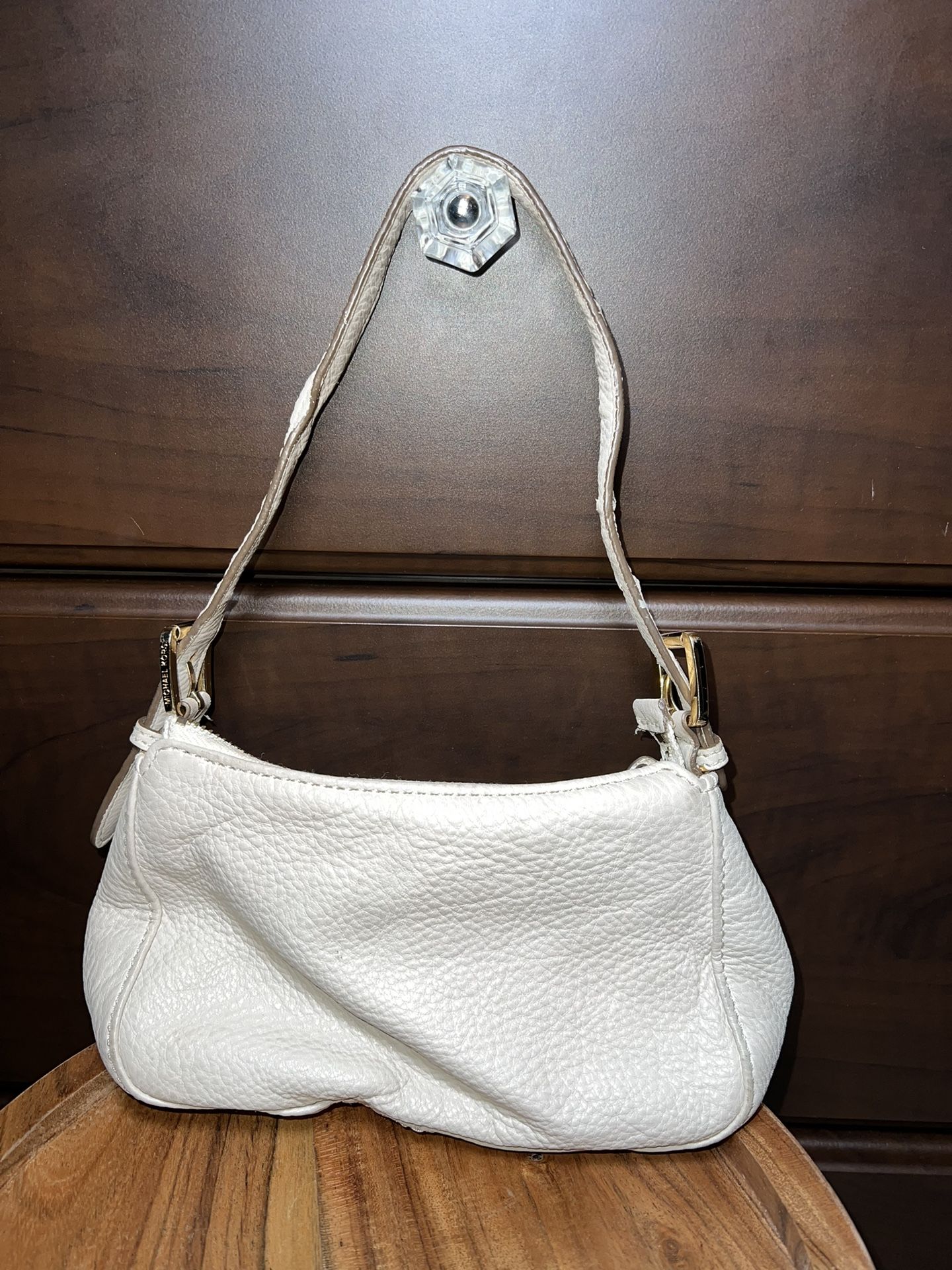 Michael Kors Beige Leather Mini Pochette