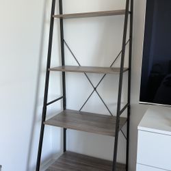 Grey & Black Modern Bookshelf - 71" Tall