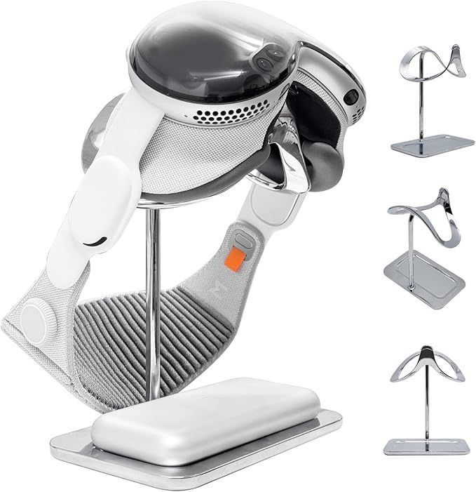 Macally Apple Vision Pro Stand with Battery Holder