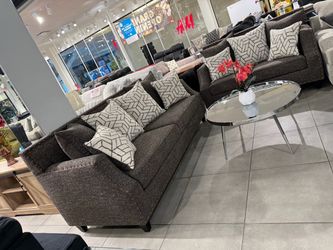 Dark Gray Fabric Sofa and Loveseat Set 🥳🥳