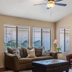 Three Seated Couch And Storage Ottoman