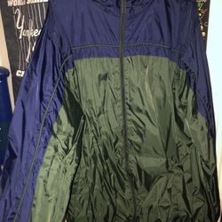 Blue And Green Windbreaker