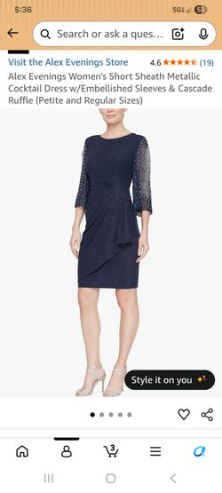 Alex Evening - Sheith metallic dress