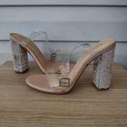 Olivia Ferguson heels clear transparent size 5.5