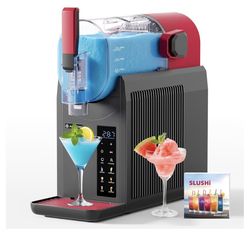 AAOBOSI Slushie Machine for Home, Frozen Drink Machine with Cookbook, Margarita Machine with 6 Presets Programs, No Ice Needed, Auto Cleaning, Slushy 